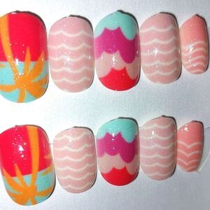 Kids custom 10pc  press on nails for girls and teens